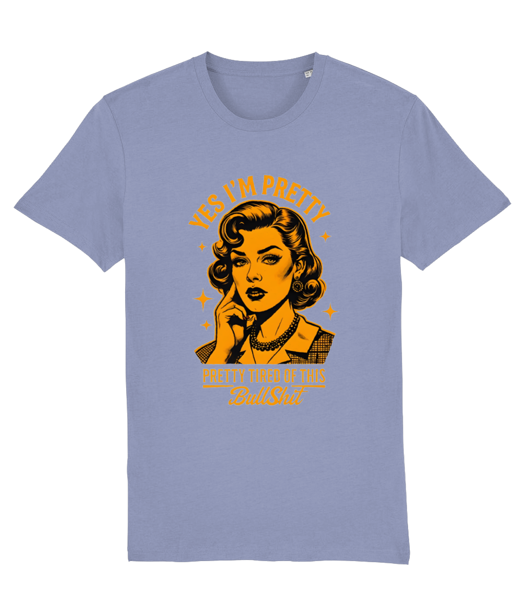 Vintage Style Pretty Tired Sarcastic Women’s Graphic Tee