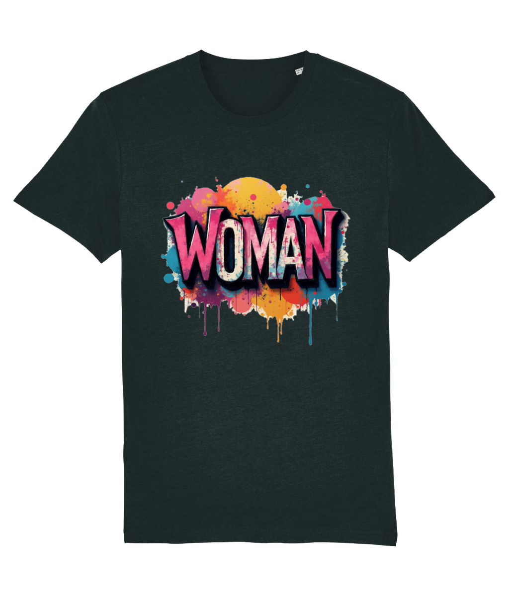 Color Splash Design “WOMAN” T-Shirt for Women