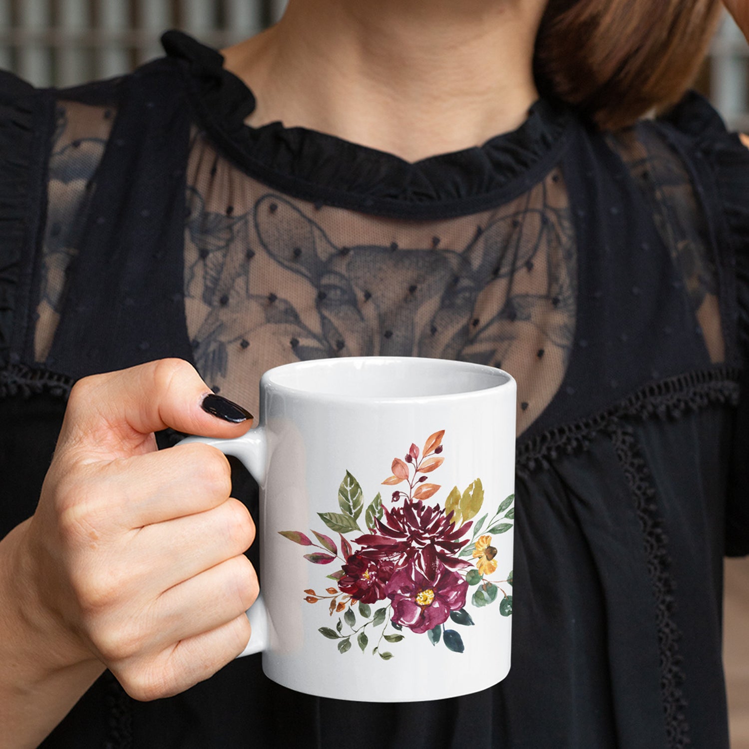Rustic Bloom 11oz Coffee Cup