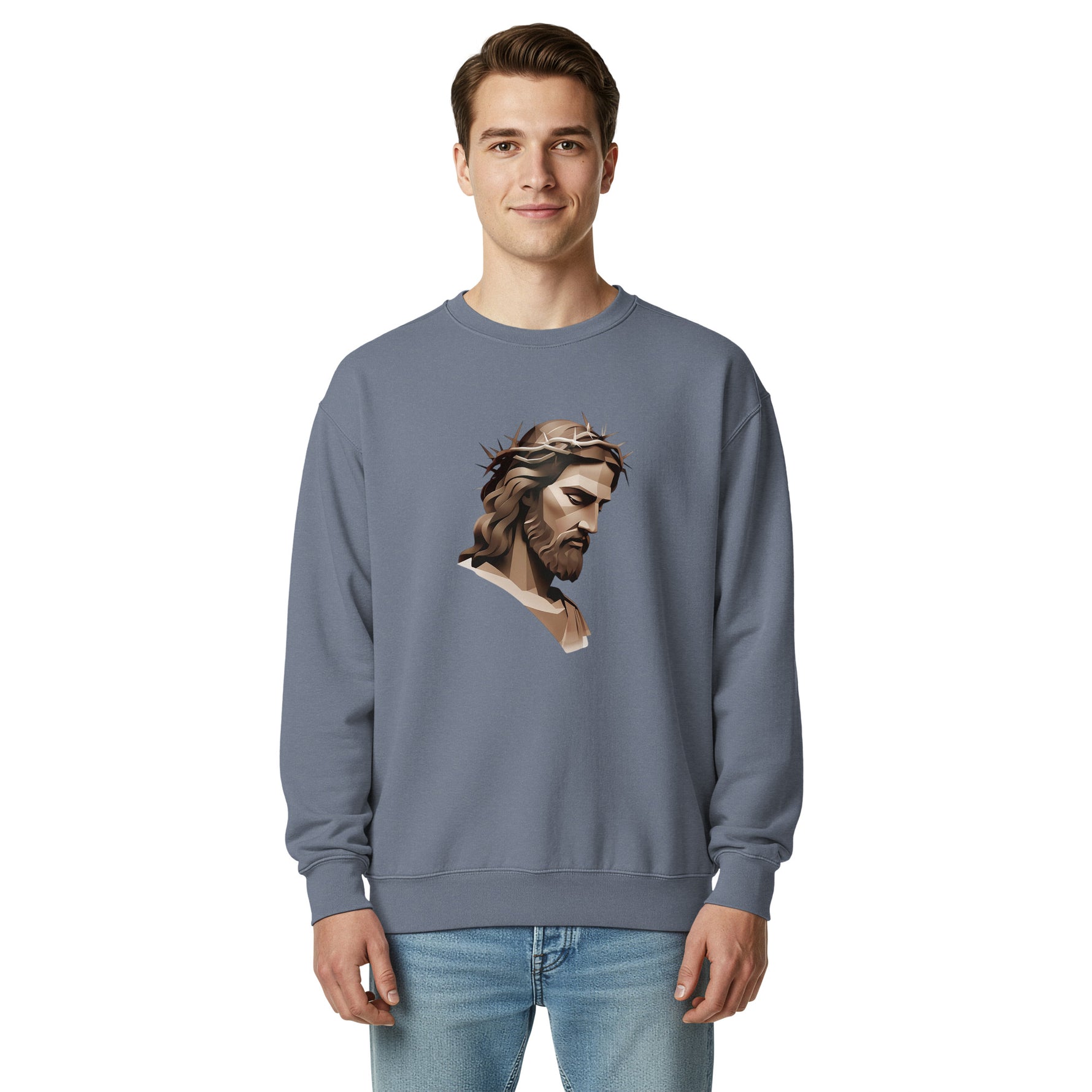 Soft Tones Jesus Christ Graphic Men's Sweatshirt