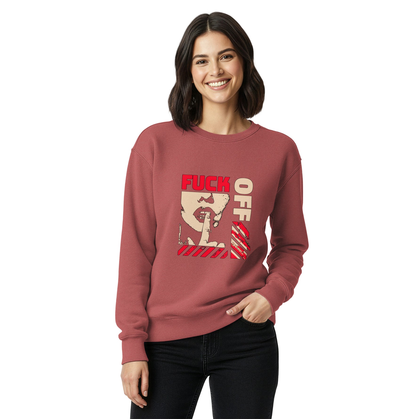 Women's "FUCK OFF" Graphic Sweatshirt