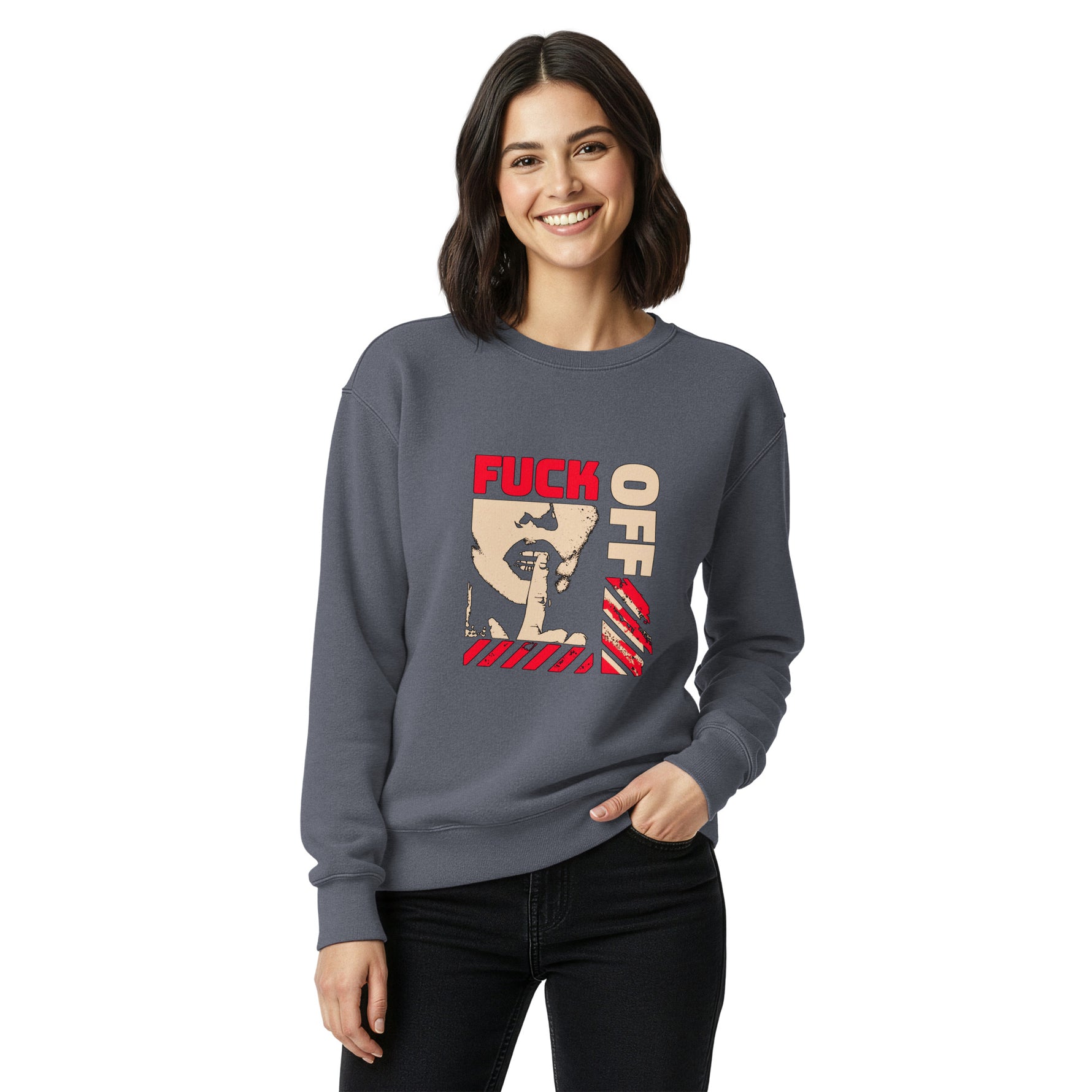 Women's "FUCK OFF" Graphic Sweatshirt