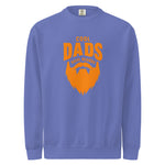 Comfort Colors 1566 Blue sweatshirt with orange beard graphic and text on a white background