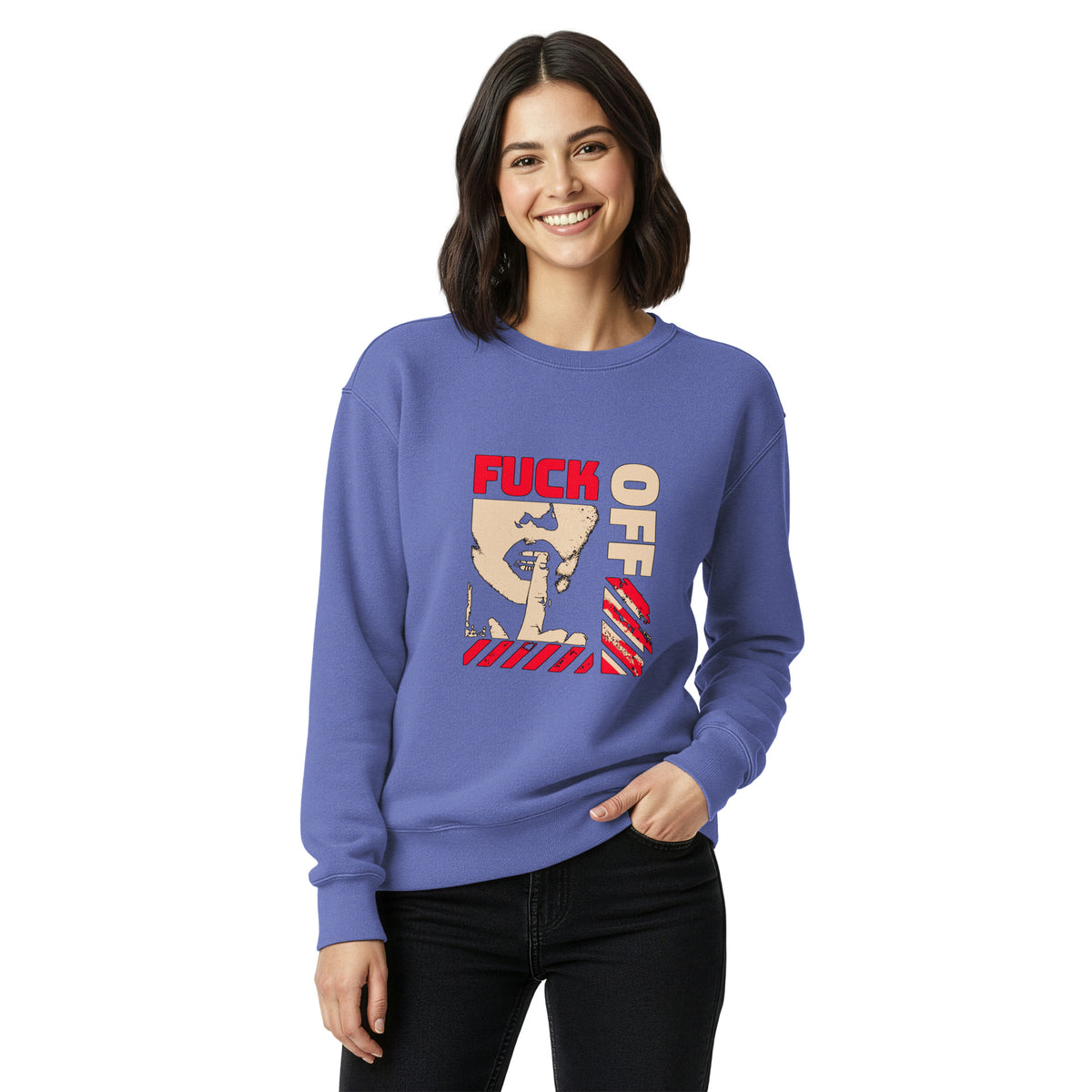 Women's "FUCK OFF" Graphic Sweatshirt