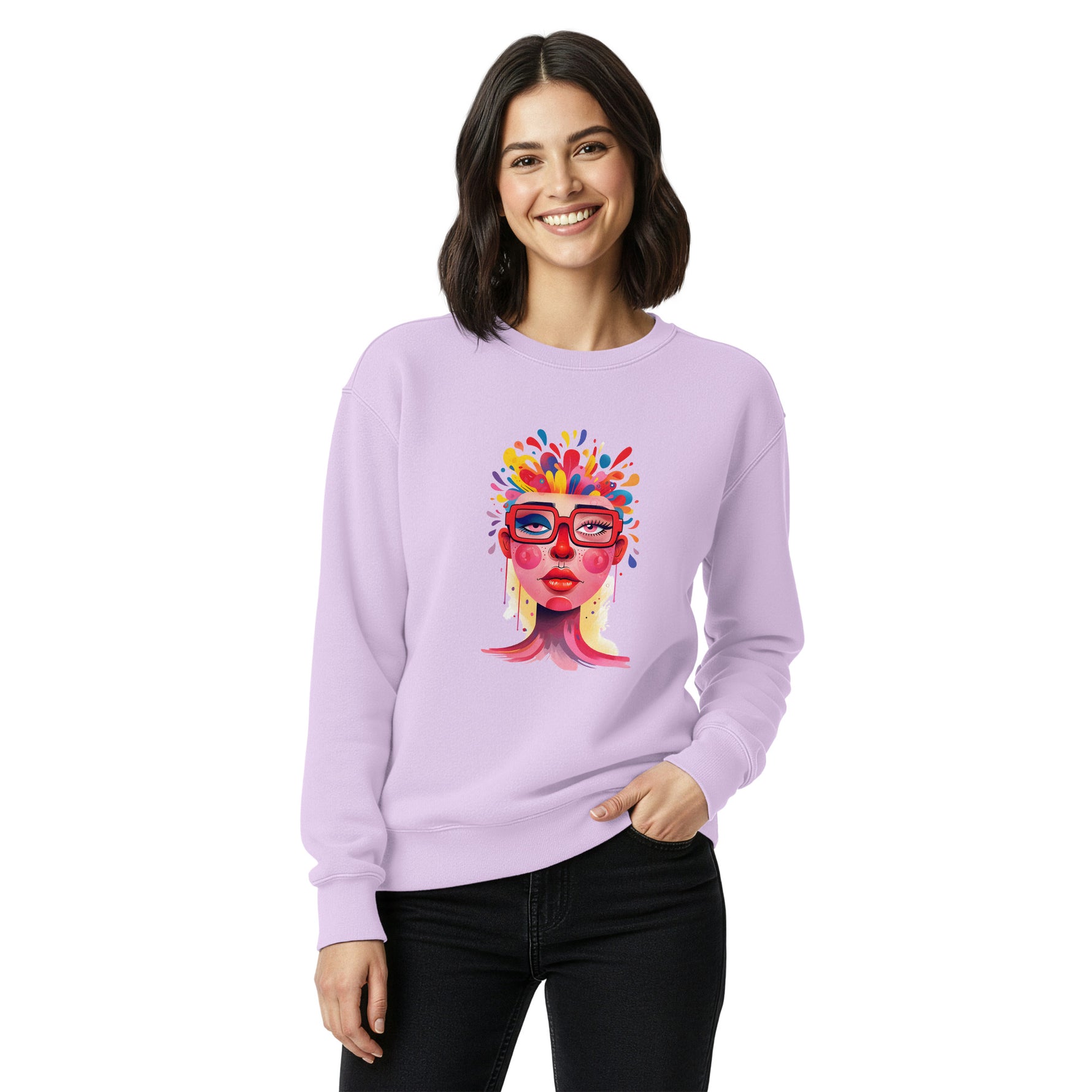 Abstract Portrait Art Women's Graphic Sweatshirt