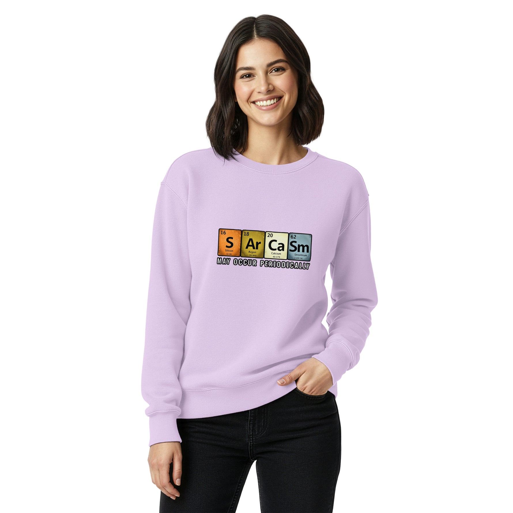 Periodic Table Sarcasm Nerdy Sweatshirt for Women
