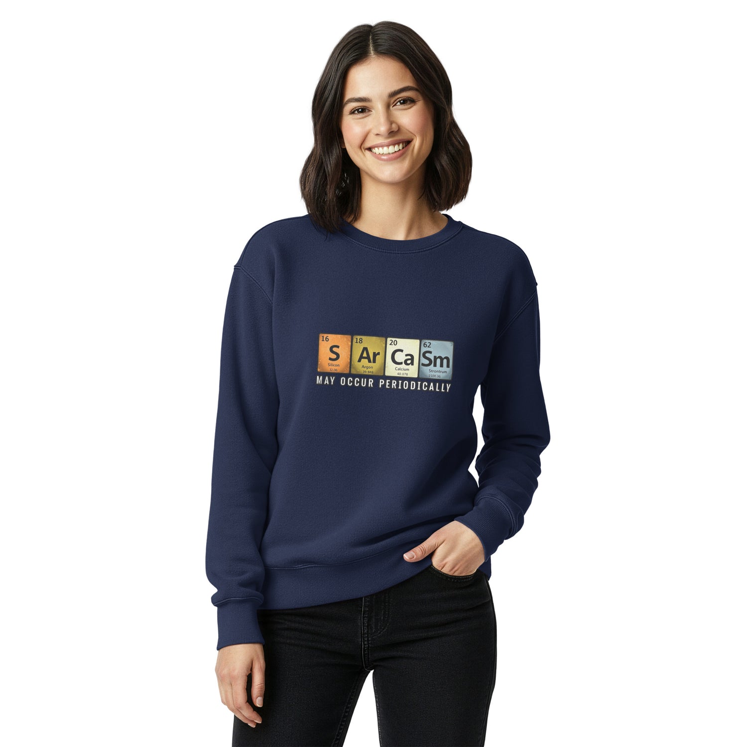 Periodic Table Sarcasm Nerdy Sweatshirt for Women
