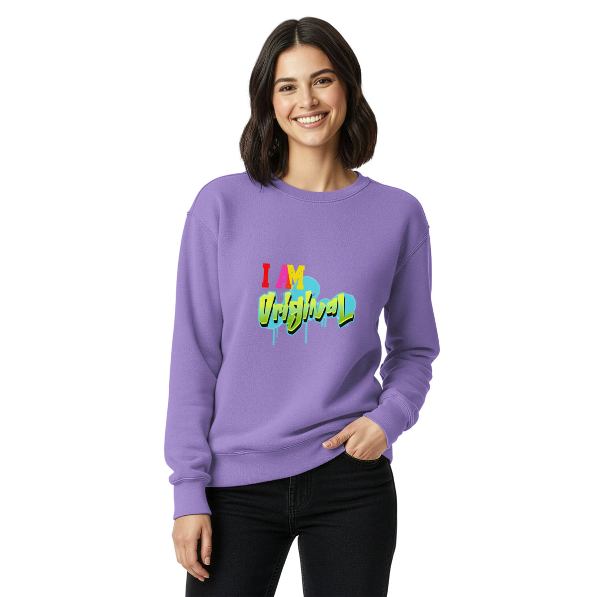 Urban Style ''I Am Original'' Graphic Sweatshirt for Women