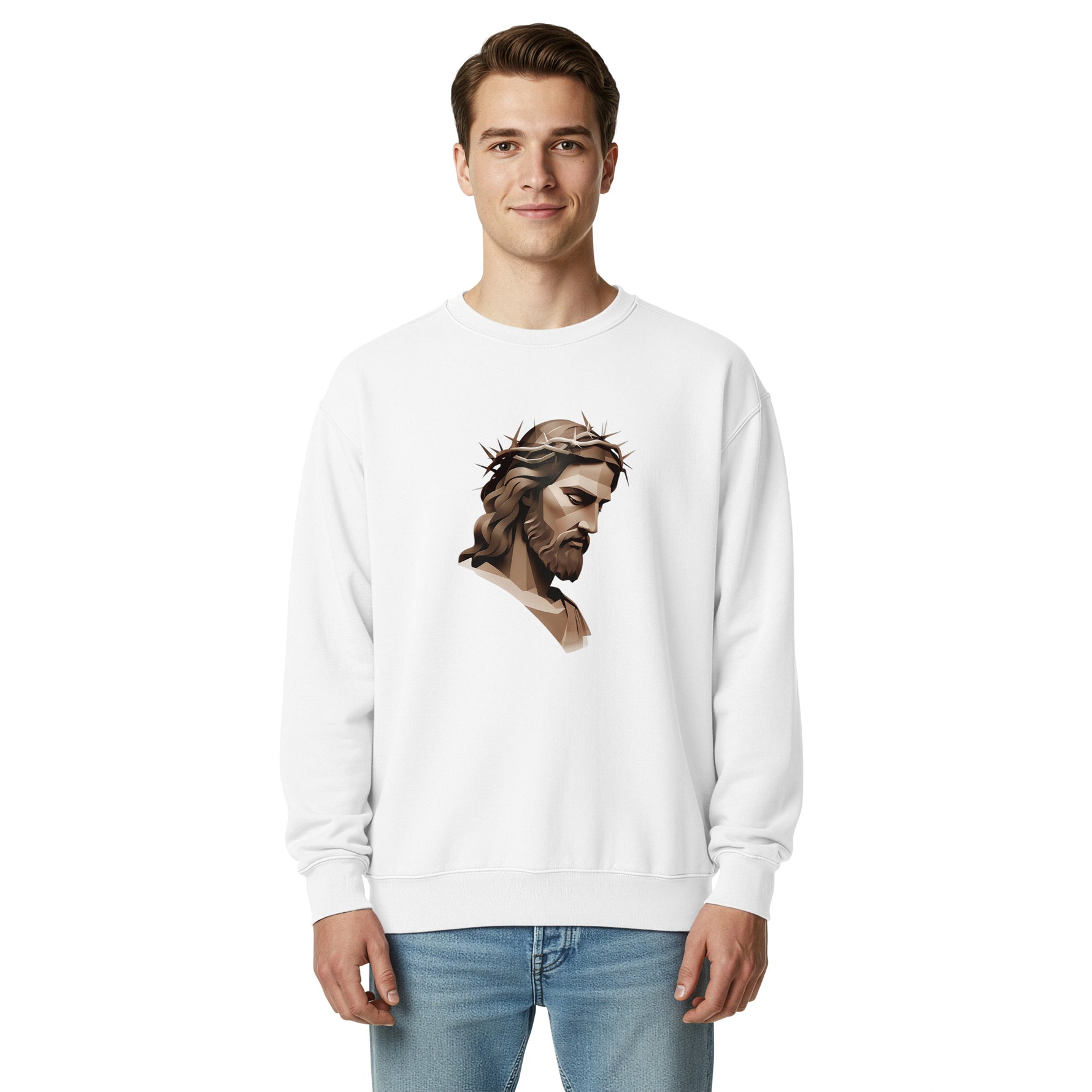 Soft Tones Jesus Christ Graphic Men's Sweatshirt