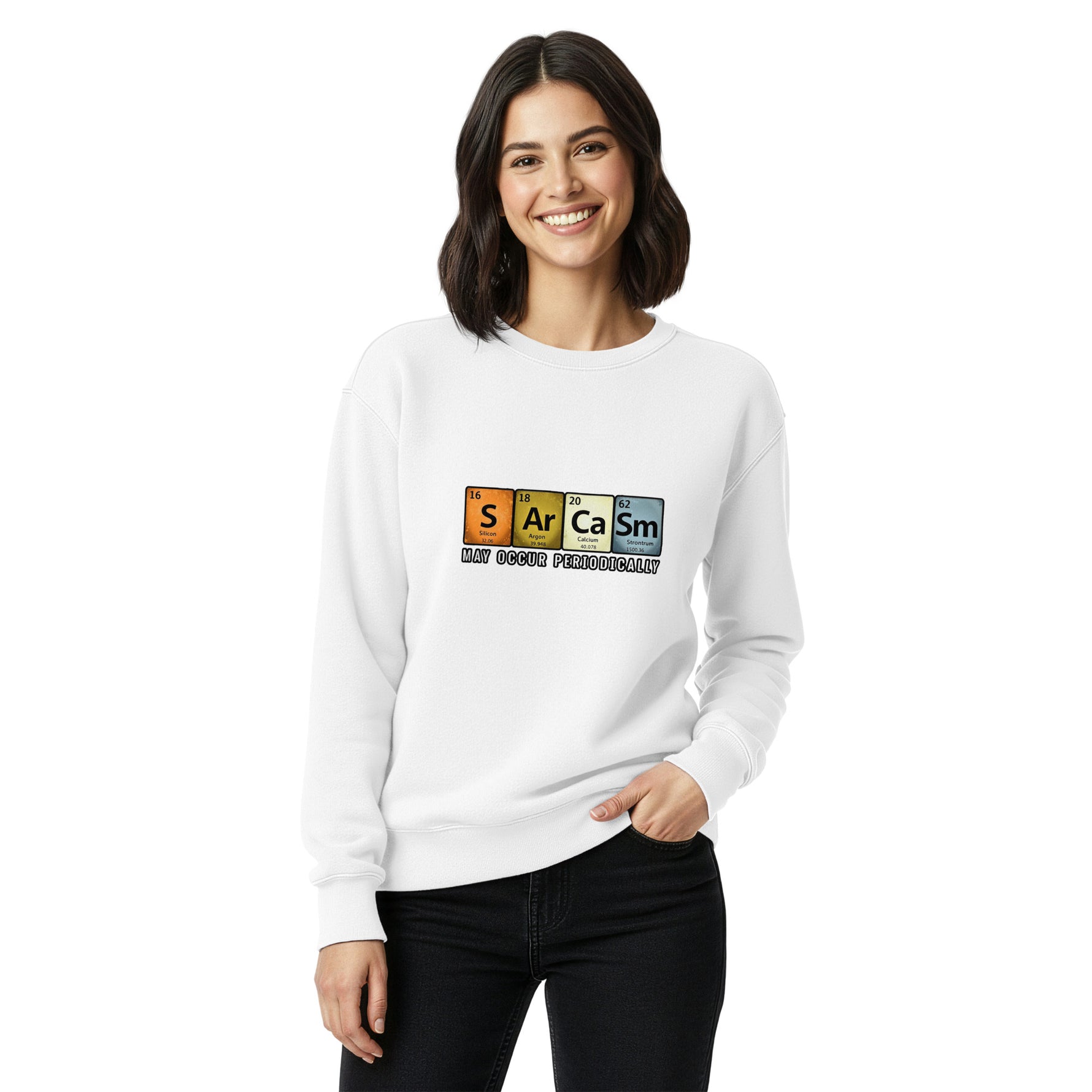 Periodic Table Sarcasm Nerdy Sweatshirt for Women