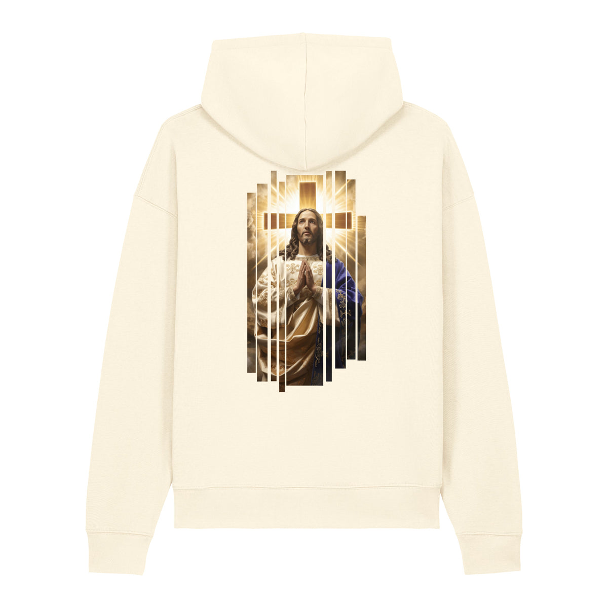 Divine Light Jesus Art Premium Soft Cotton Streetwear Hoodie for Men
