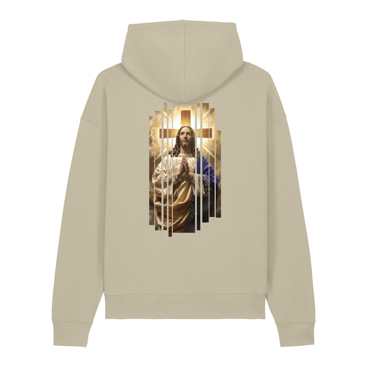 Divine Light Jesus Art Premium Soft Cotton Streetwear Hoodie for Men