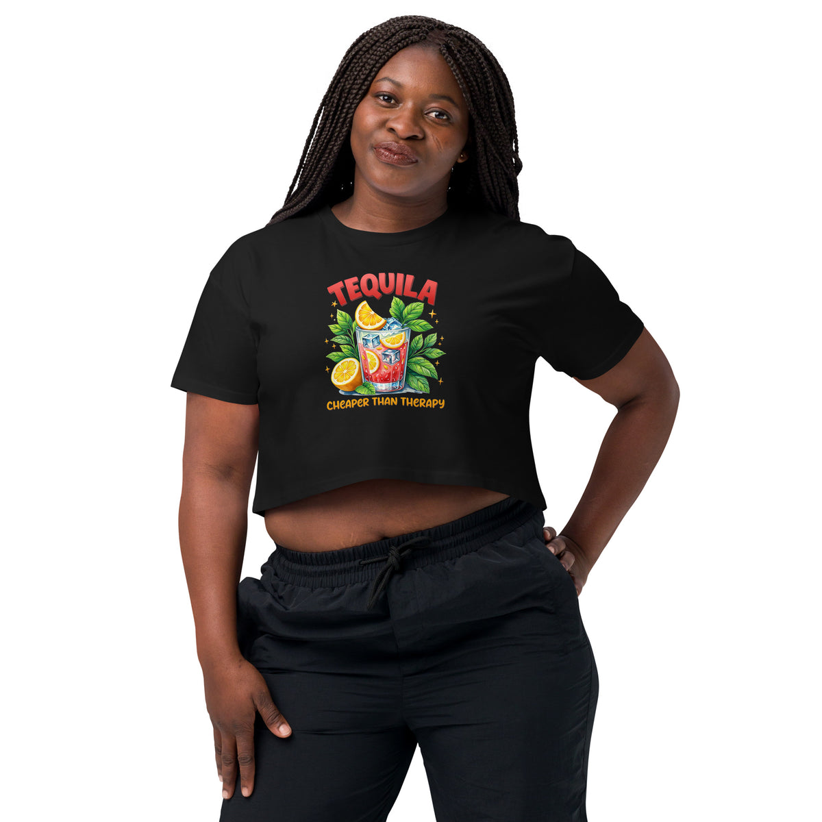 Funny Tequila Crop T-Shirt for Women