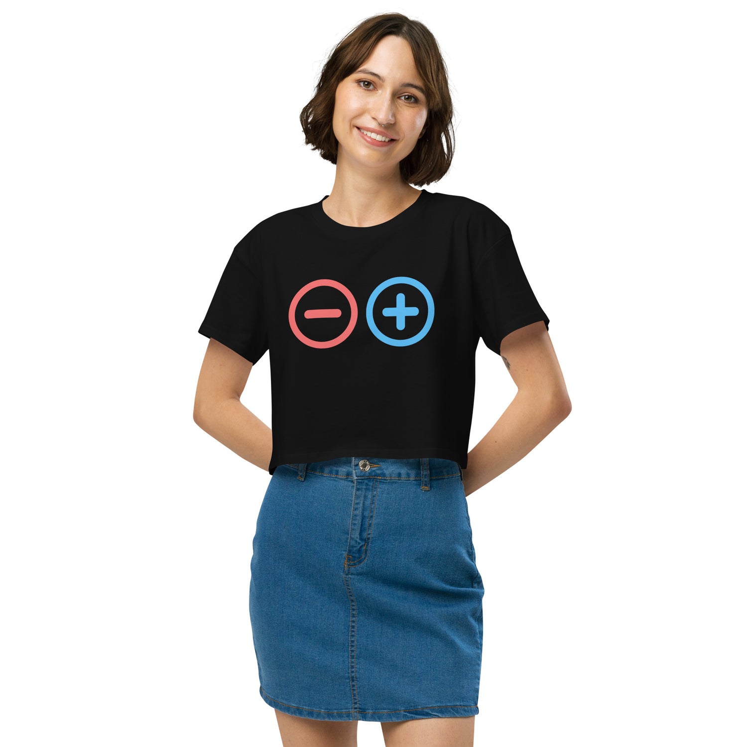 Plus Minus Women’s Graphic Crop Tee