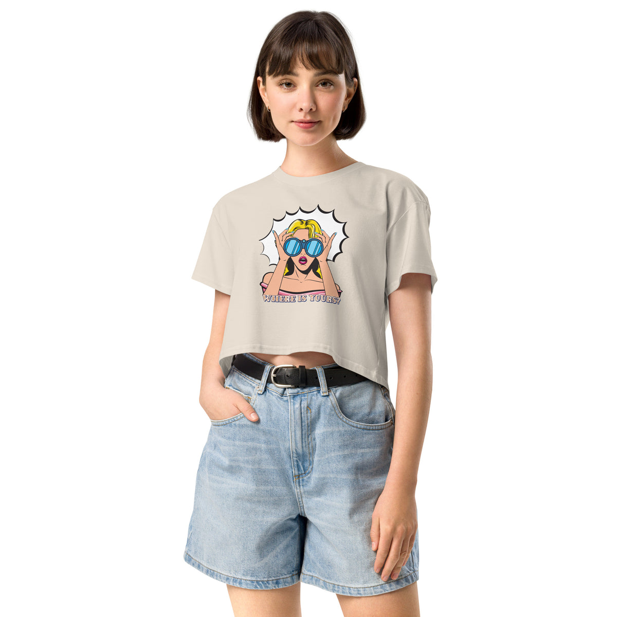 “Where Is Yours?” Women’s Funny Crop Top