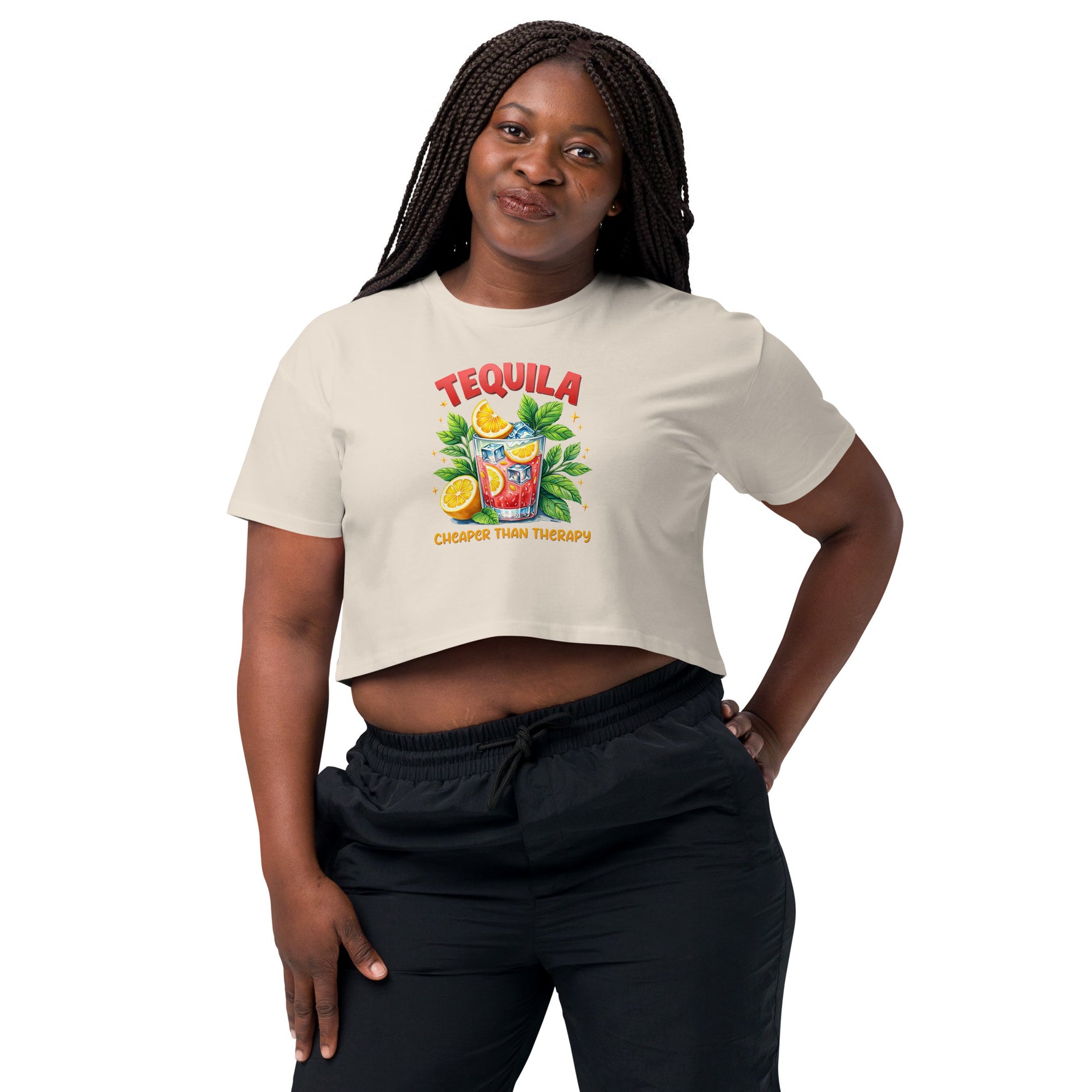 Funny Tequila Crop T-Shirt for Women