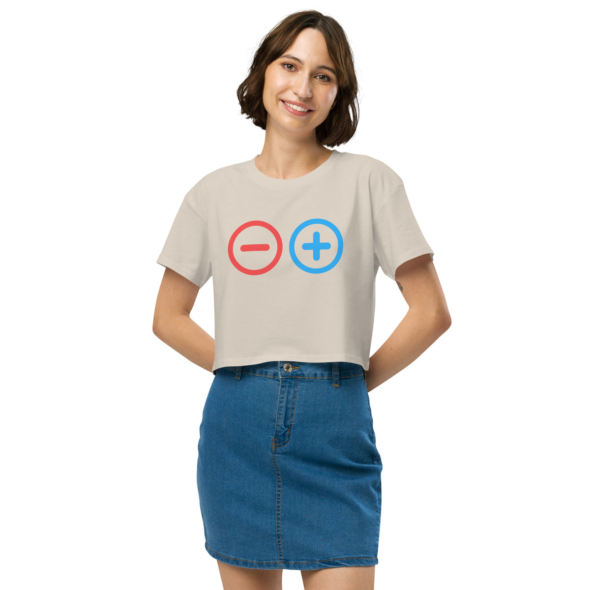 Plus Minus Women’s Graphic Crop Tee