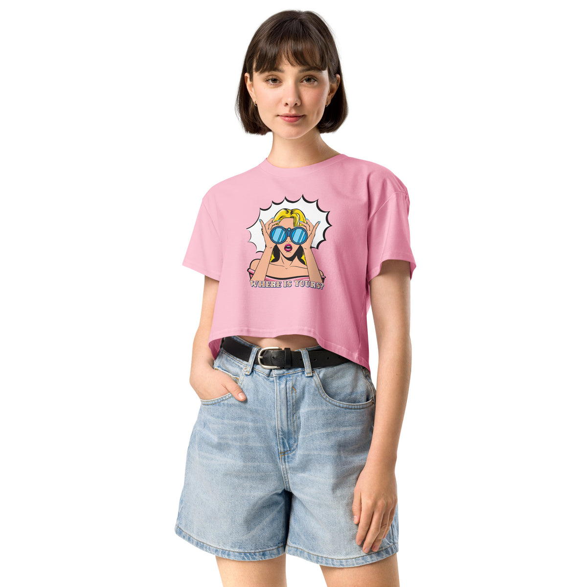 “Where Is Yours?” Women’s Funny Crop Top