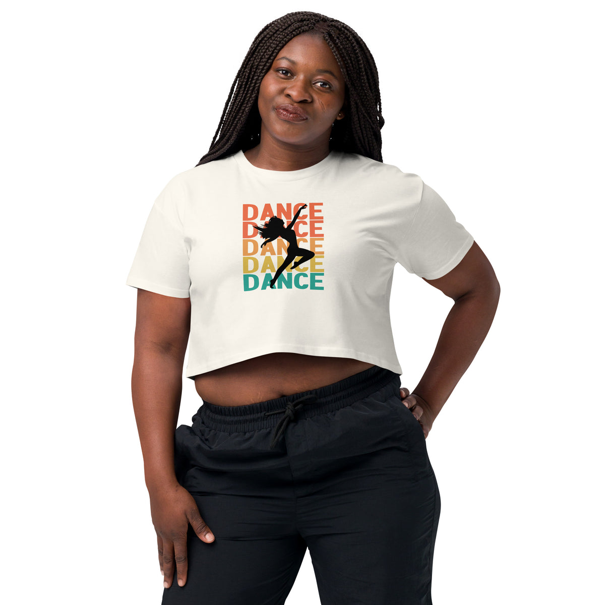Retro Dance Silhouette Women’s Crop T-Shirt