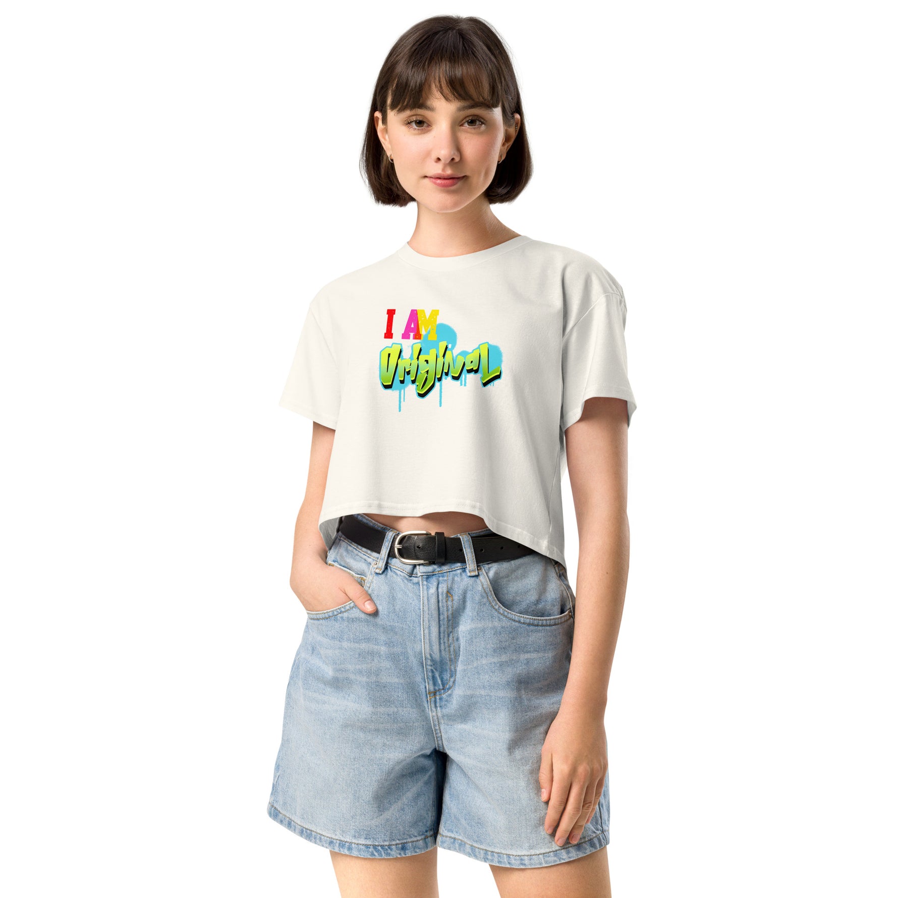 Street Style ''I Am Original'' Women’s Crop Tee