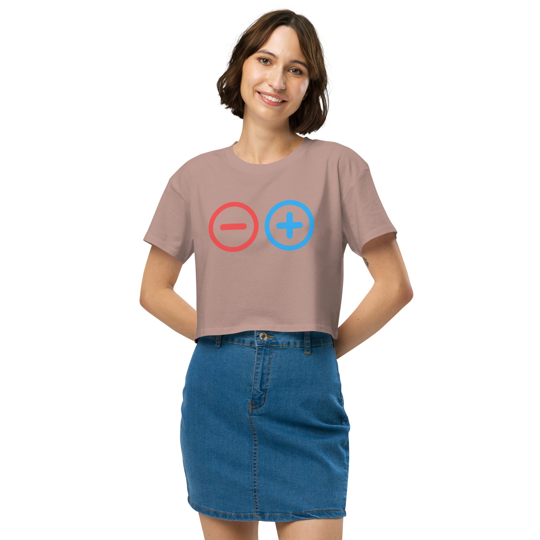 Plus Minus Women’s Graphic Crop Tee
