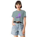 Sassy Purple Cat Women’s Cropped T-Shirt
