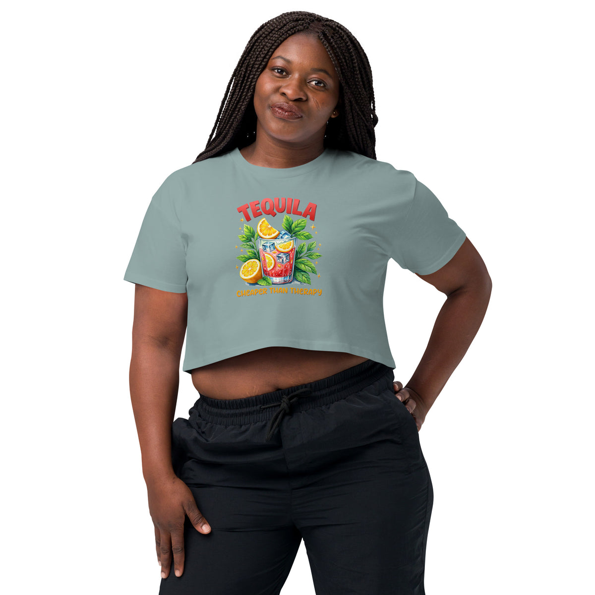 Funny Tequila Crop T-Shirt for Women
