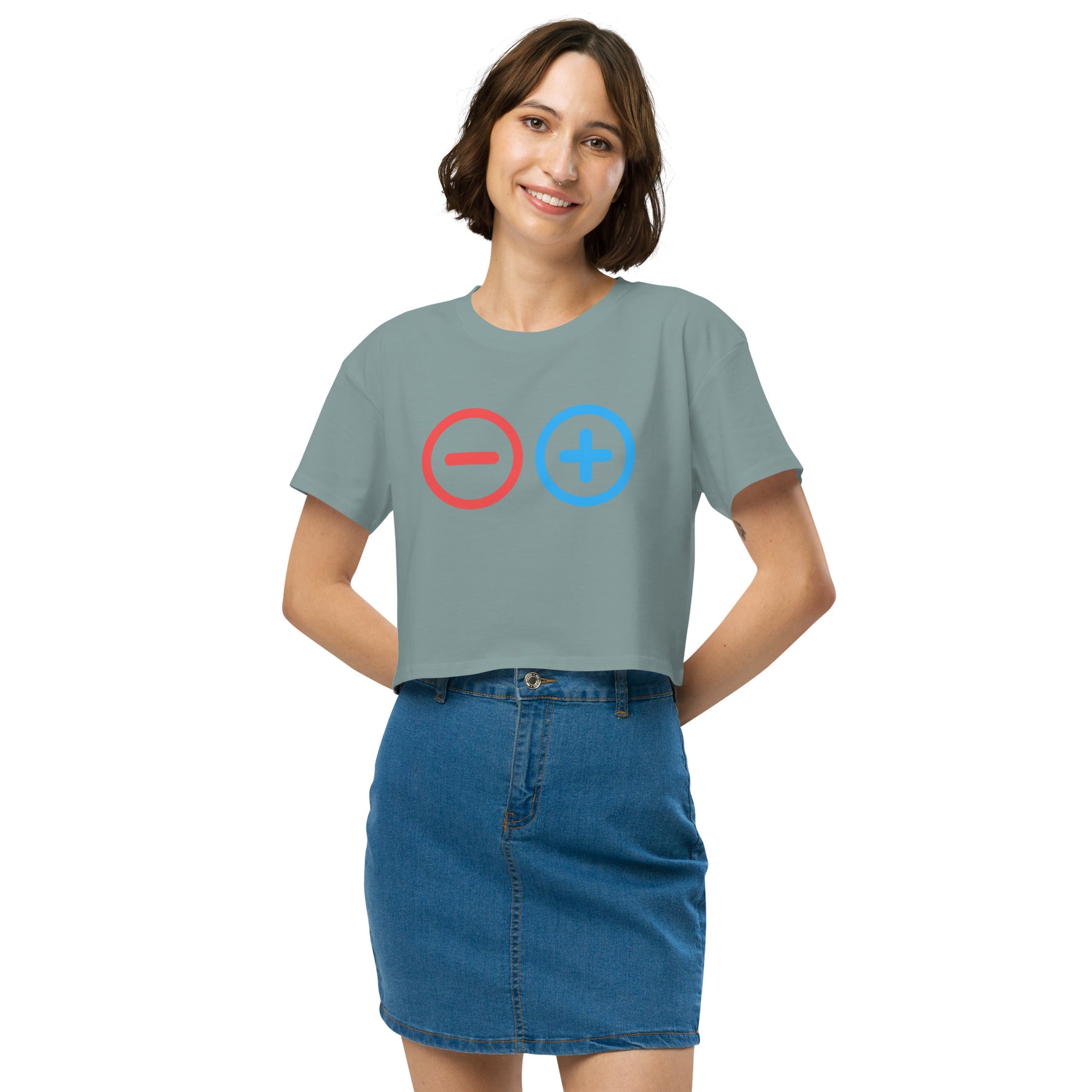 Plus Minus Women’s Graphic Crop Tee