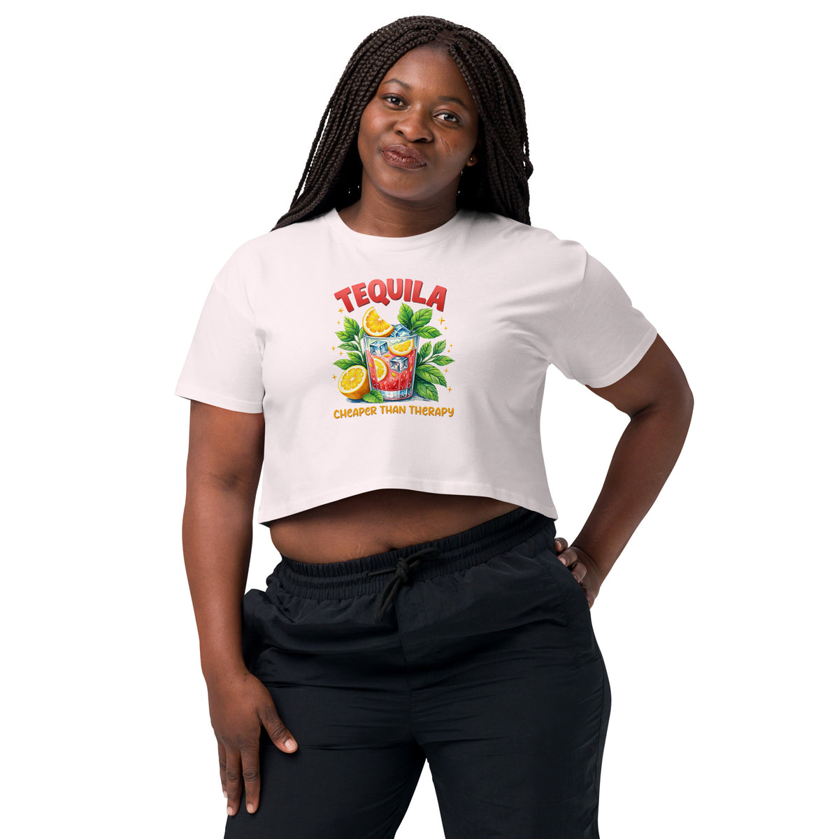 Funny Tequila Crop T-Shirt for Women