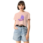 Sassy Purple Cat Women’s Cropped T-Shirt