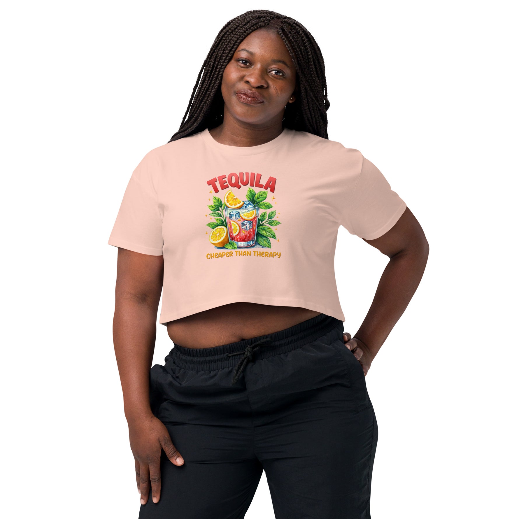 Funny Tequila Crop T-Shirt for Women