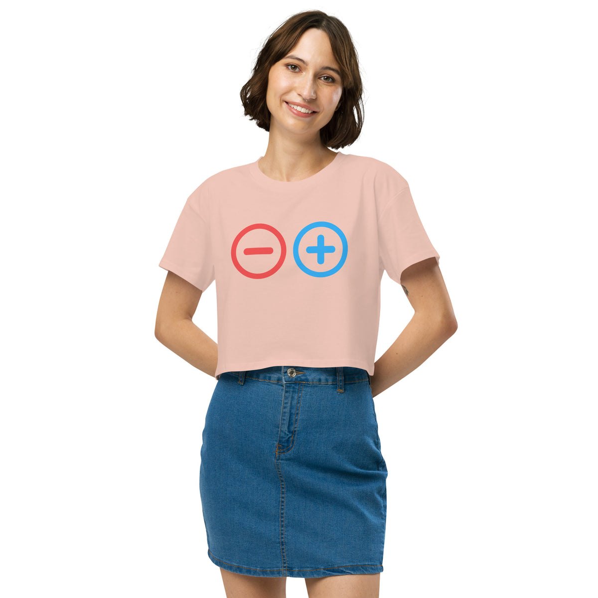 Plus Minus Women’s Graphic Crop Tee
