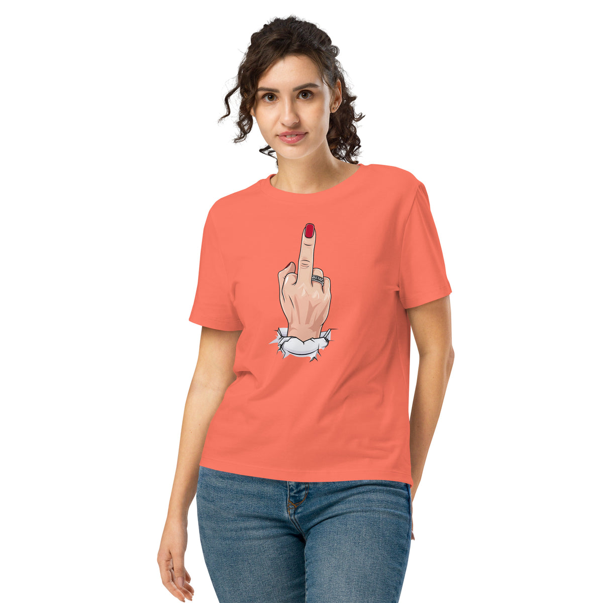 ''Middle Finger Up''  Women's Graphic T-shirt