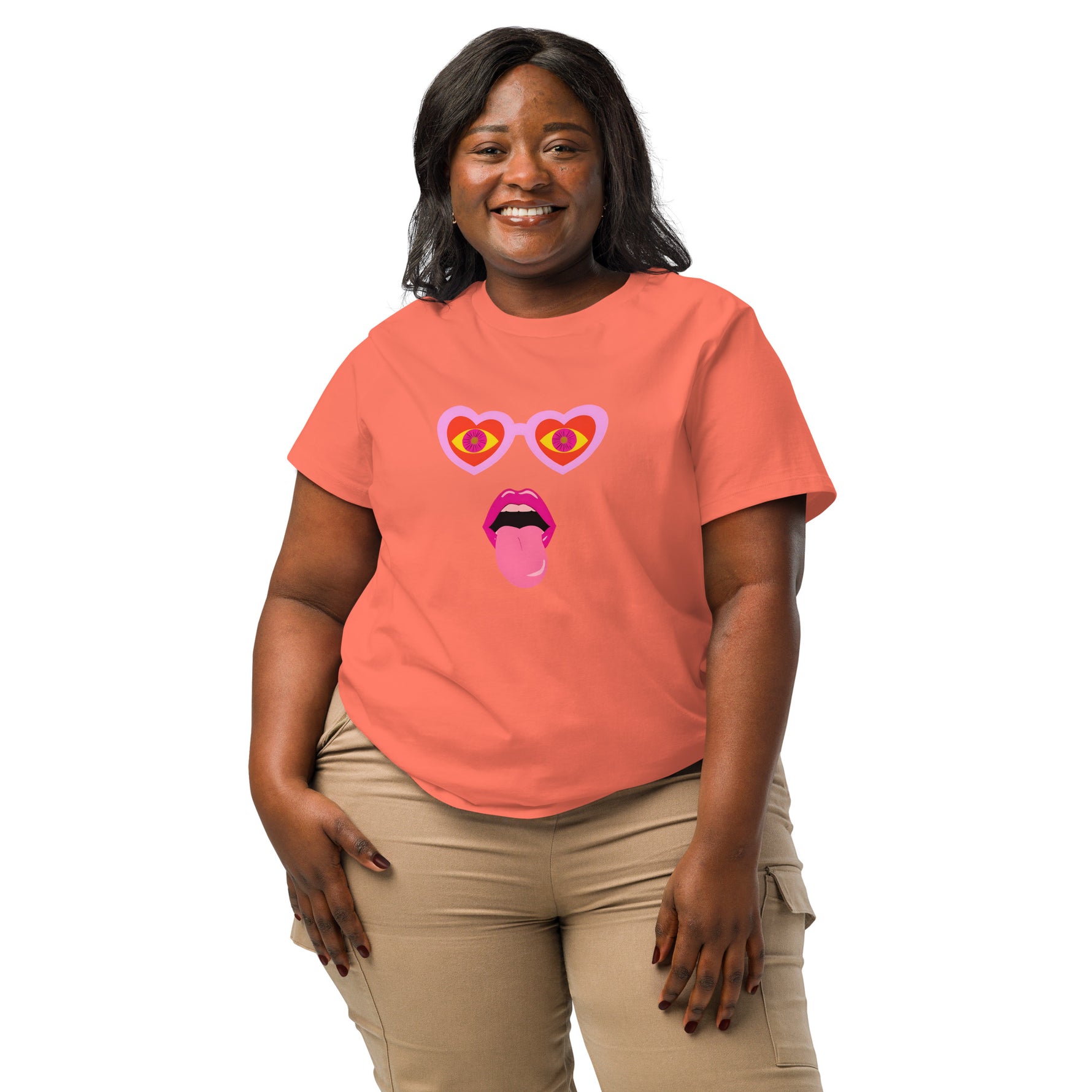Playful Pop Art Eye & Tongue Women's Graphic Tee