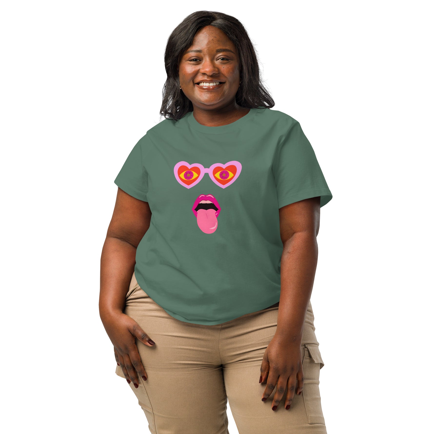 Playful Pop Art Eye & Tongue Women's Graphic Tee