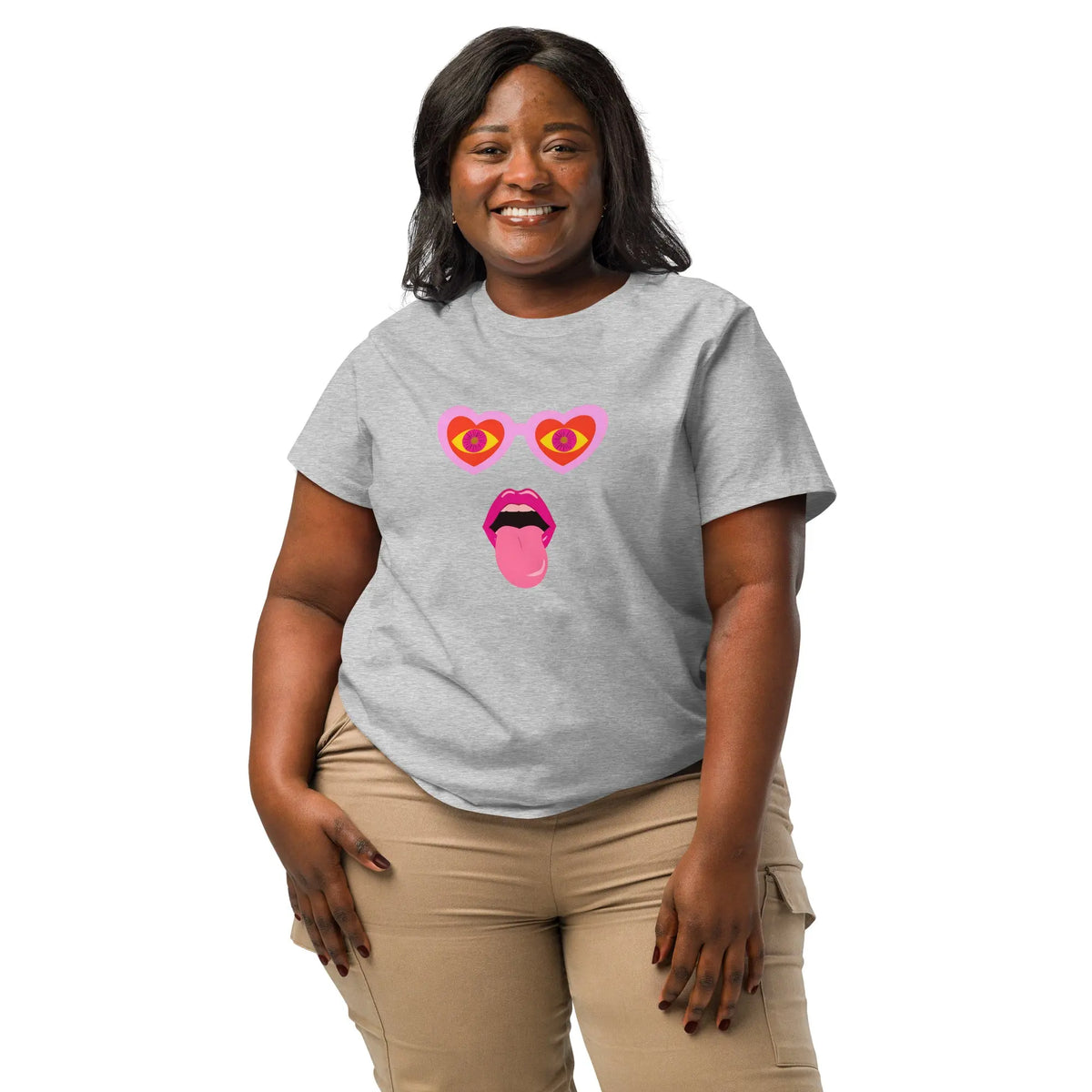 Playful Pop Art Eye & Tongue Women's Graphic Tee