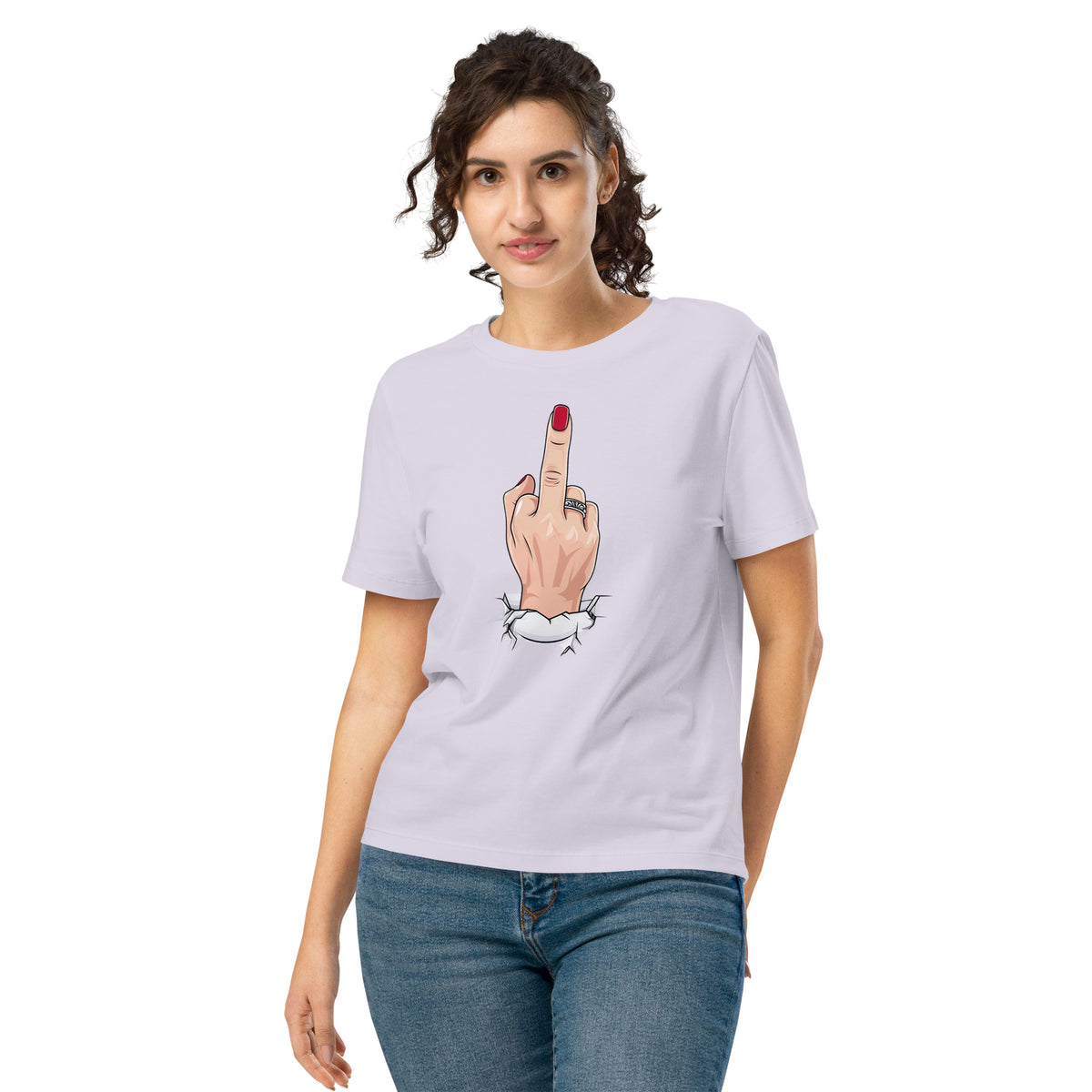 ''Middle Finger Up''  Women's Graphic T-shirt