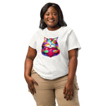 Rainbow Cat Graphic Tee For Woman