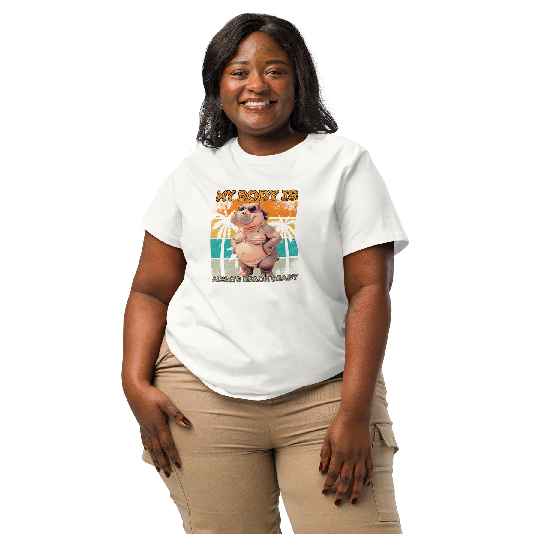 Body Positive Hippo Bikini Tee for Women