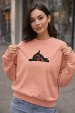 Embroidered Cute Cat Women’s Sweatshirt